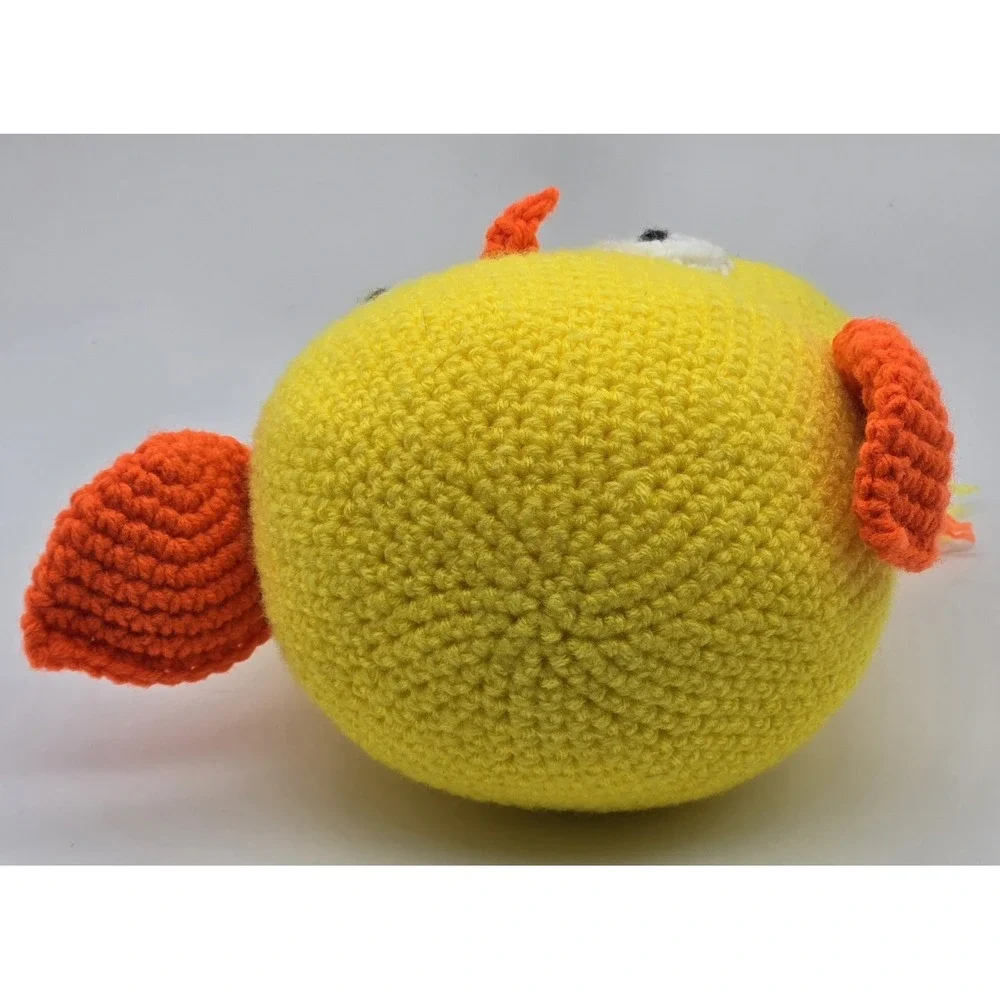 Crochet Handmade Owl Toy Yellow Orange Amigurumi Soft Yarn Decor Plush‎ 9